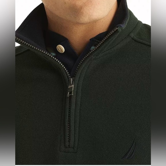 Nautica Men's Fleece Quarter-Zip Sweatshirt Size XXL NWT - Picture 3 of 6